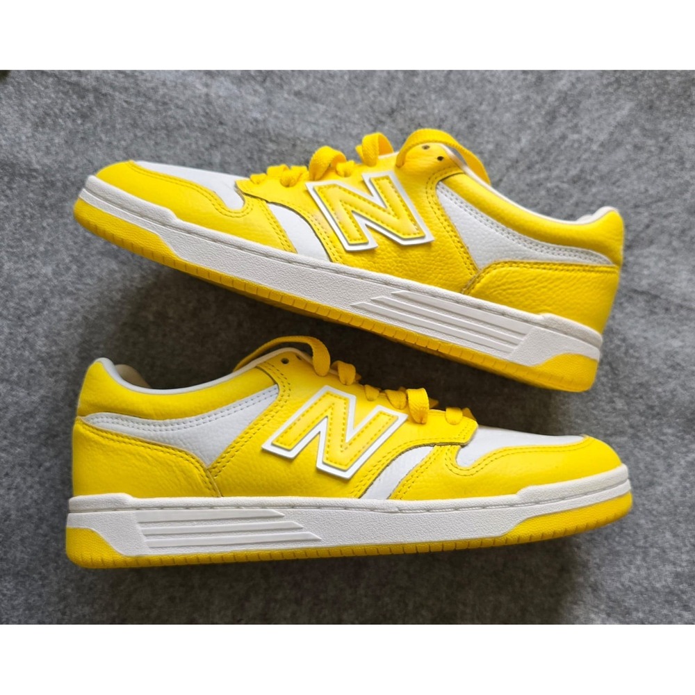 New Balance 480 Lemon Zest White Unisex retro-inspired sneaker NWOB Sz 8 Men's